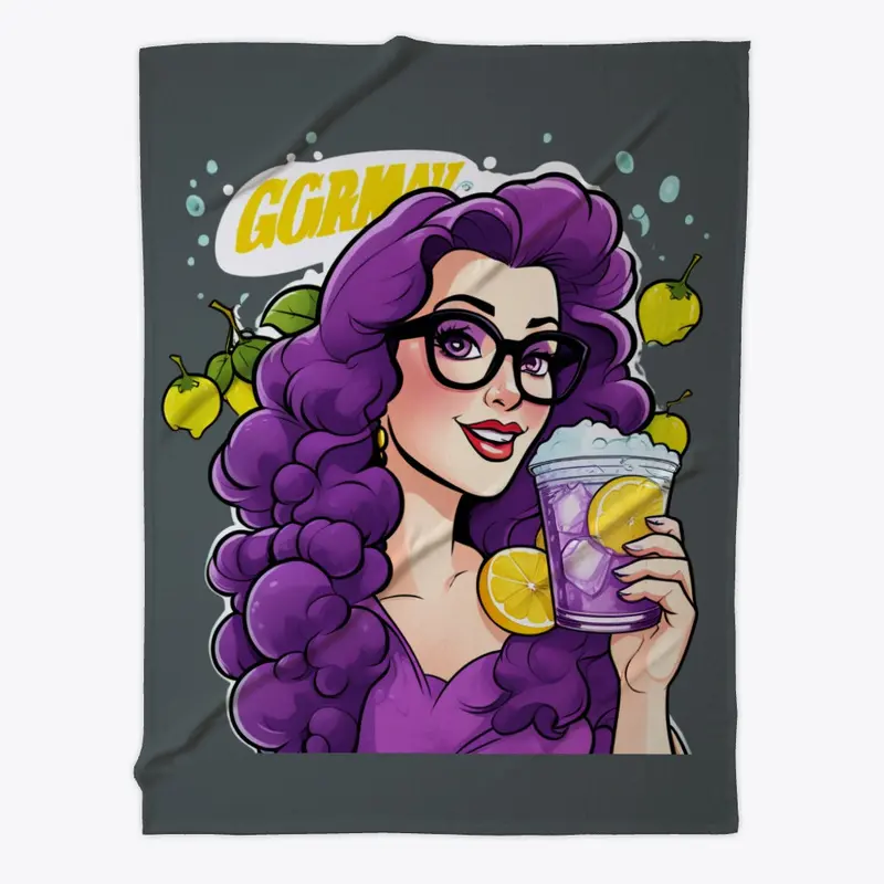 cartoon purple design